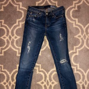 Ripped Blue Skinny Jeans